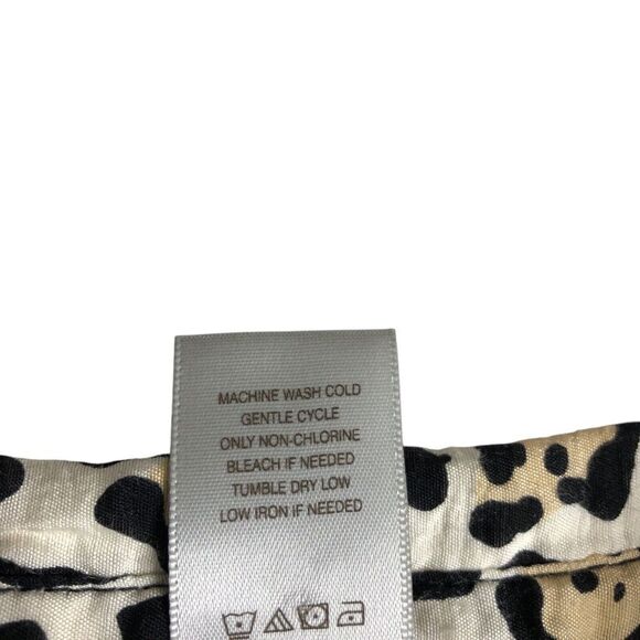 Multiples Top Womens M Cheetah‎ Floral Print Long Sleeve Button Lagenlook Boho - Picture 6 of 12